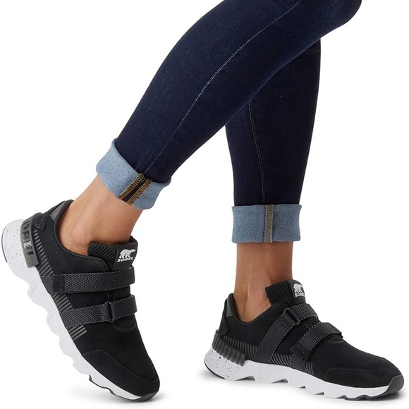 Sorel Shoes Sorel Lite Black Strap Knit Athletic Tennis Shoes Size 75 Poshmark